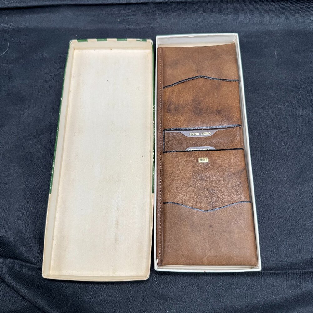 Vintage Samson Bifold Wallet Leather Brown NOS New In Box